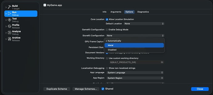 GPU Frame Capture: Metal